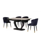 Ceramic table TML-815 ice gray black order